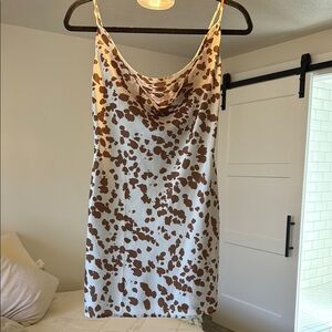 Funky Cow print Cowl neck 12th Tribe  Dress